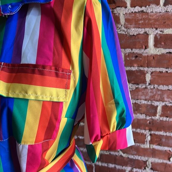 RAINBOW BUTTON DOWN DRESS - Picture 4 of 8